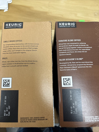 Peet’s Coffe Major Dicksons Blend And Brazil 44 Count Kcups1