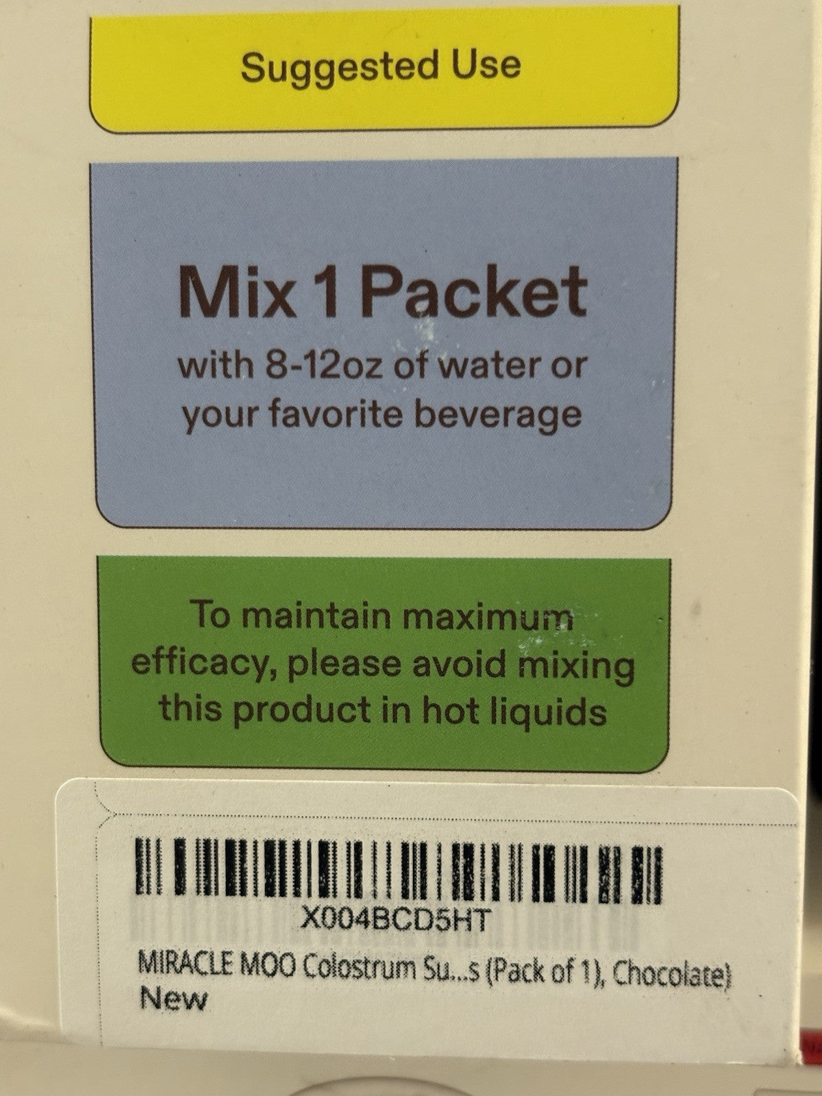 Miracle Moo Bovine CLOSTRUM Milk Chocolate Stick Packets 30 Count2
