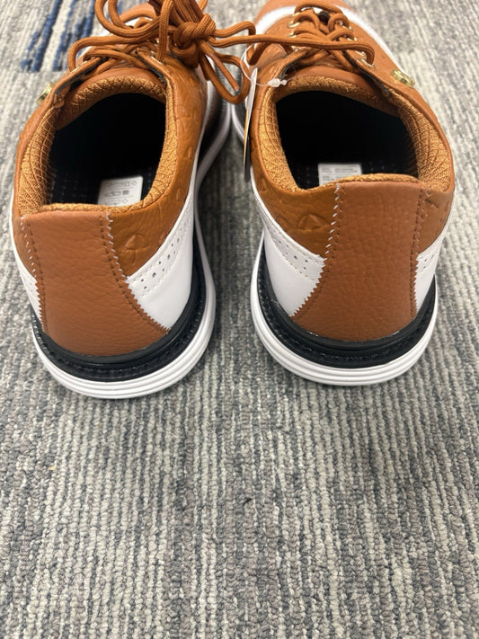 Puma Men's Arnold Palmer Golf Shoes Size 8 White Leather Brown 311501-011