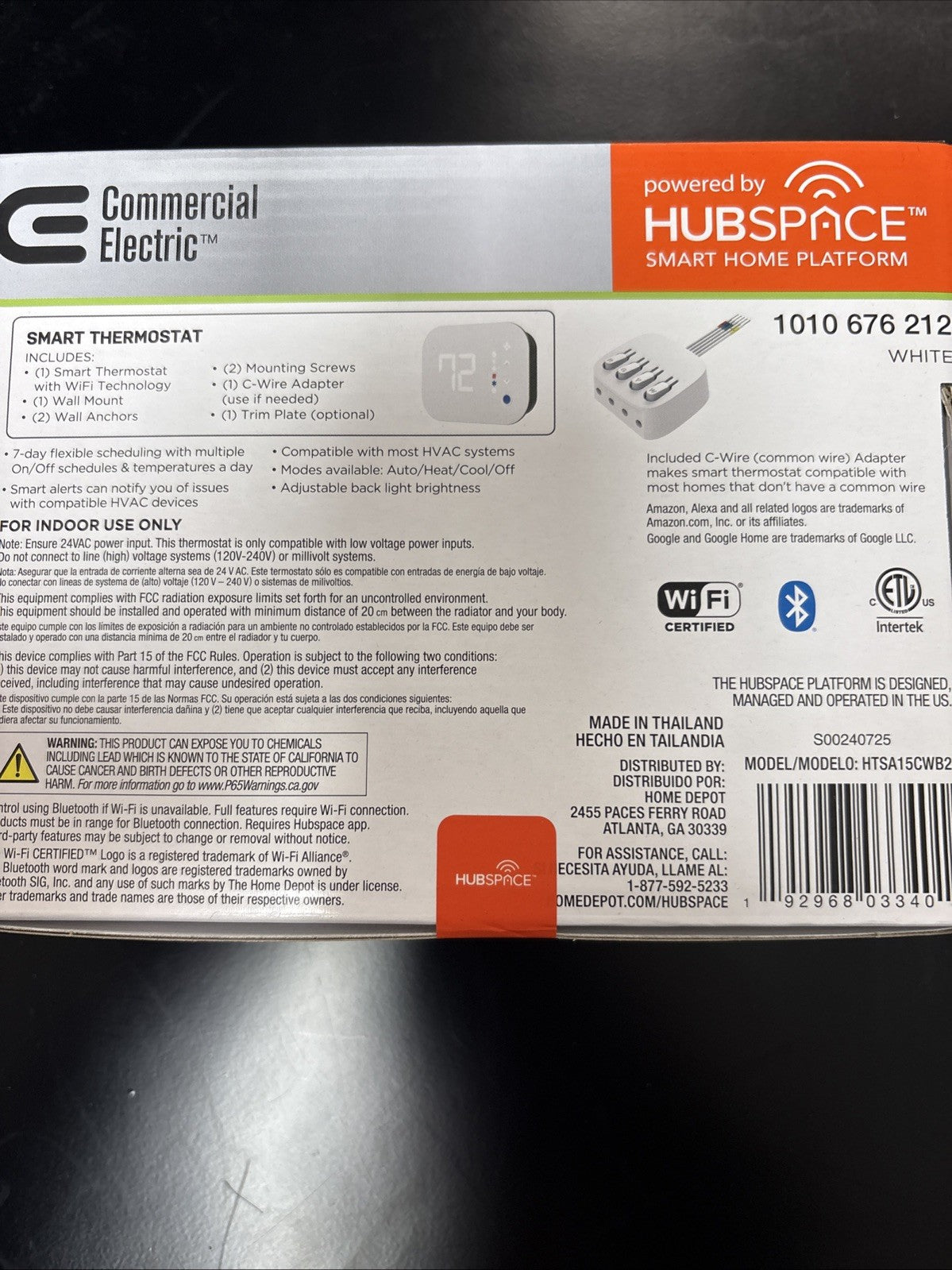 Commercial Electric Wi-Fi and Bluetooth Enabled Smart Programmable Thermostat2