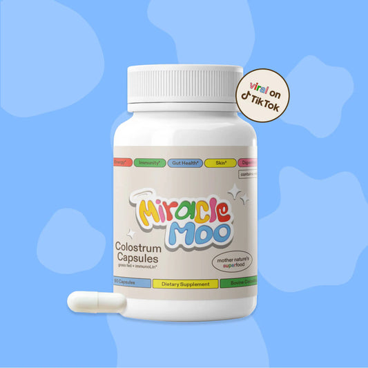 Miracle Moo Mother Natures Colostrum Capsules for Gut Health Immune Support