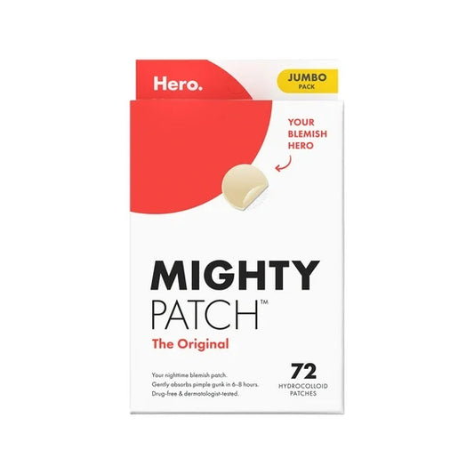 Hero Cosmetics Mighty Patch Original, Nighttime Hydrocolloid Acne Pimple Patch, 72 Count