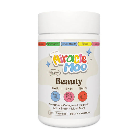 Miracle Moo Beauty | Colostrum, Collagen, Hyaluronic Acid, Biotin, MSM, Zinc