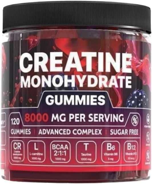 Creatine Monohydrate Gummies Complex 8000mg With L-carnitine 120 Ct